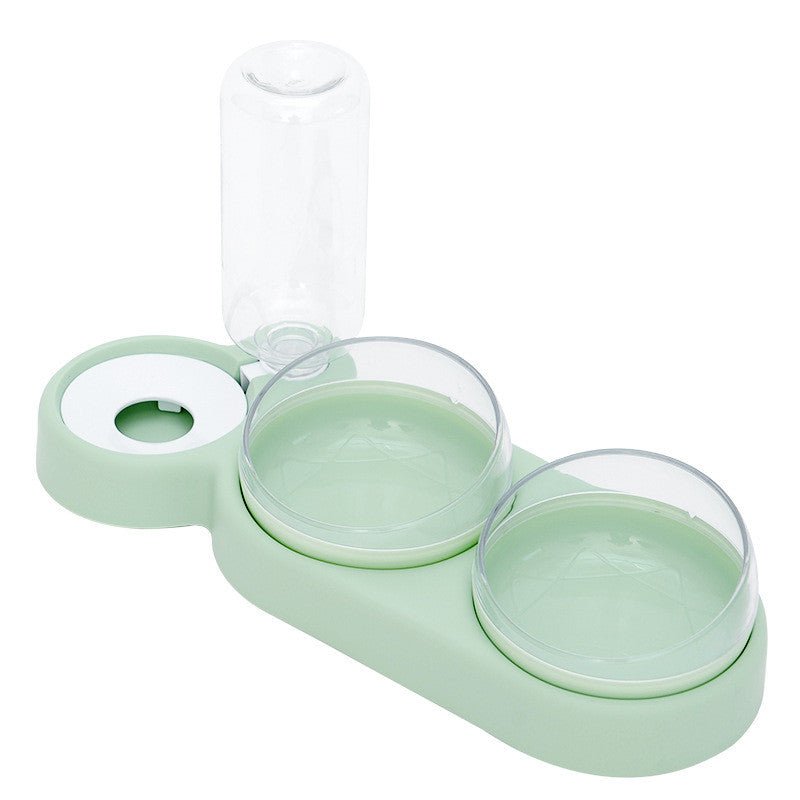 ZenDine™ | Automatic Water Fountain & Ergonomic Double Bowl - Aura Pet Elite