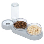 ZenDine™ | Automatic Water Fountain & Ergonomic Double Bowl - Aura Pet Elite